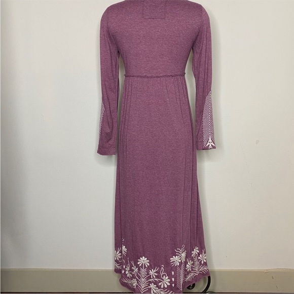 Johnny Was Purple Floral Embroidered Dress - Picture 10 of 16